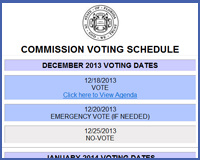 Click on this image to view the Commission Schedule